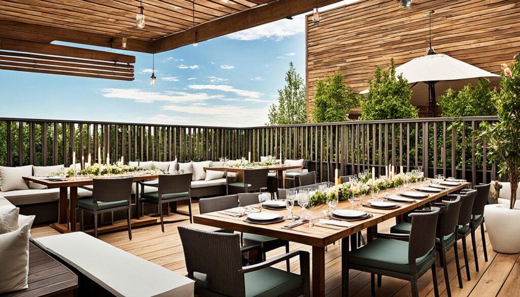 Outdoor Restaurant Rooftop Dining Experience