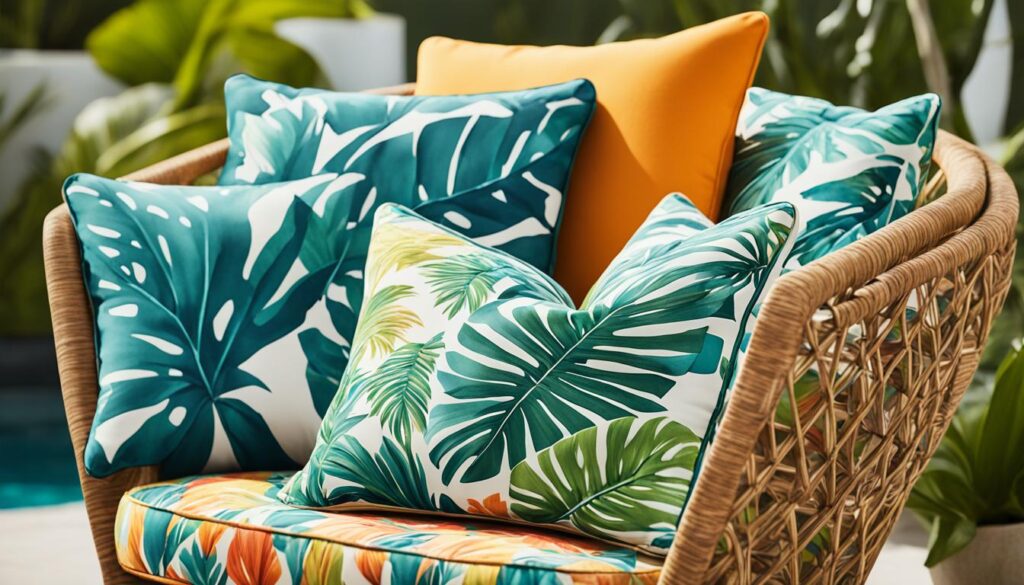 Stylish outdoor furniture cushions