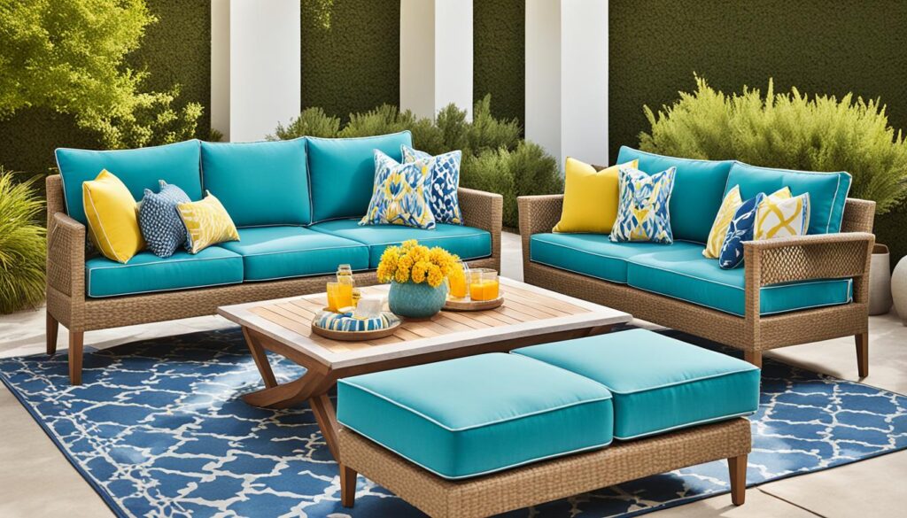Vibrant outdoor furniture set
