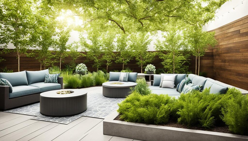 outdoor seating for large groups